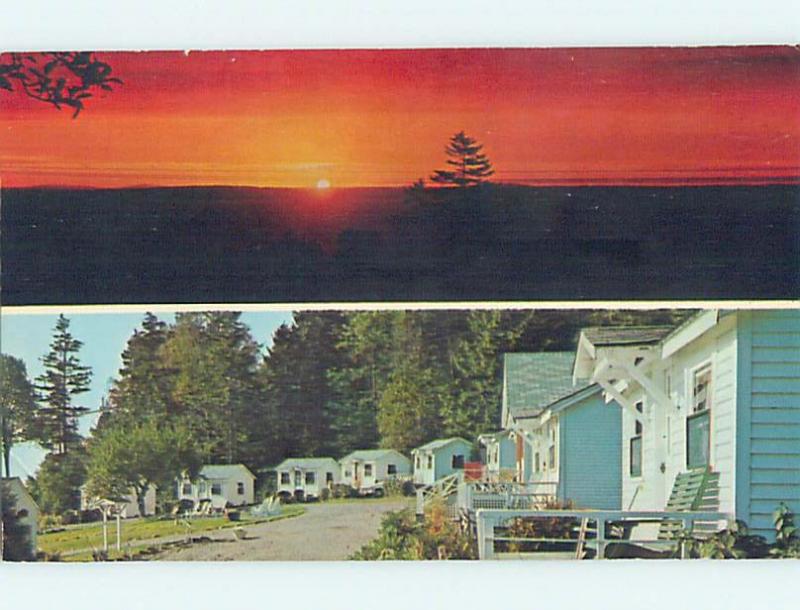 Unused Pre-1980 MOTEL SCENE Lincolnville Beach Maine ME HJ9364