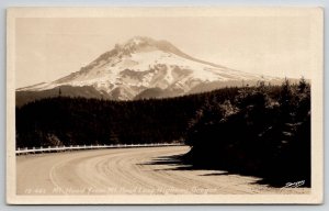 RPPC Mt Hood From Mt Hood Loop Highway Oregon Postcard B43