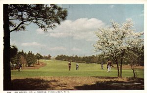 PC GOLF, NC, PINEHURST, 11TH GREEN, NO. 4 COURSE, Vintage Postcard (b45844)