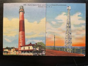 Vintage Postcard 1944 Uncle Sam's Eyes & Ears Atlantic City New Jersey