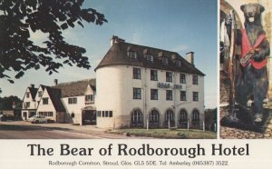 Bear Of Rodborough Hotel Gloucester Advertising PB Postcard