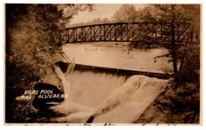 New Hampshire Alstead Vilas Pool, Walking Bridge  RPPC