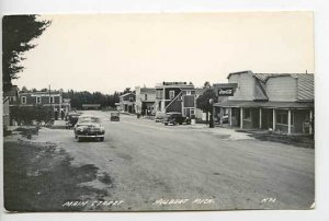 Hulbert MI Street View Old Cars RPPC Postcard