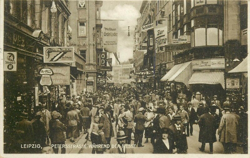 Germany Leipzig Petersstrasse during the fair manifestation 1930