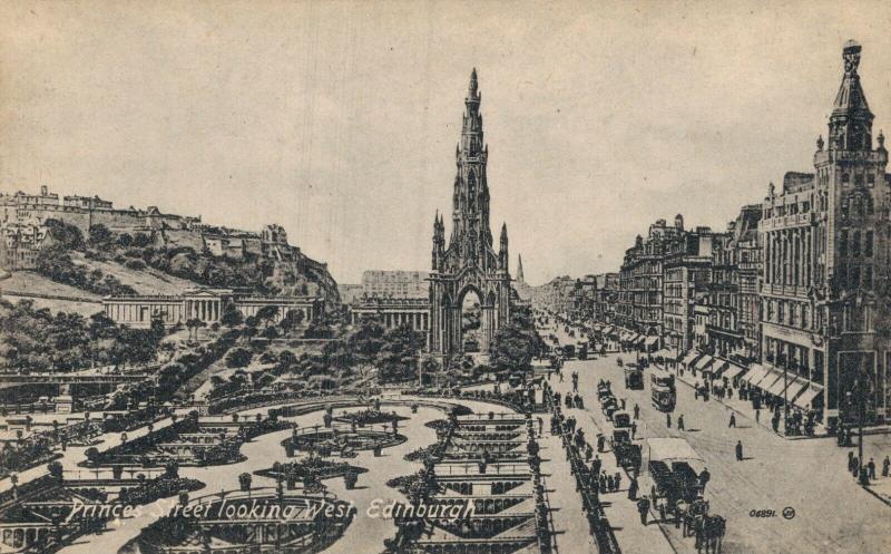 Scotland Edinburgh Princes Street looking West 01.70