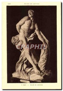 Louvre Museum Postcard Old P Puget Milon of Croton