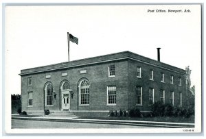 Newport Arkansas AR Postcard Post Office Exterior Building c1940 Antique Vintage