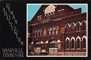 Tennessee Nashville The Ryman Auditorium