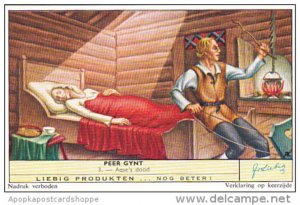 Liebig Trade Card s1733 Peer Gynt No 3 Aase's dood