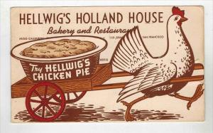 9469  CA San Francisco  Hellwig's Holland House Chicken Pie Fold-out