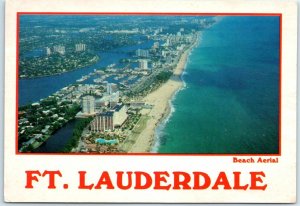 Postcard - Beach Aerial View - Fort Lauderdale, Florida