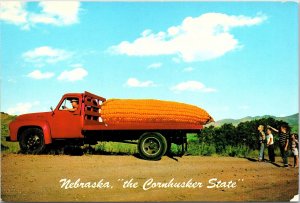 VINTAGE CONTINENTAL SIZE POSTCARD NEBRASKA THE CORNHUSKER STATE