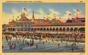 Casino On The Beach SANTA CRUZ, CA Grove Dance Pavilion c1940s Vintage Postcard