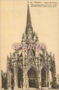 Postcard Old church Rouen 59 st maclou Norman Gothic style of the fifteenth c...