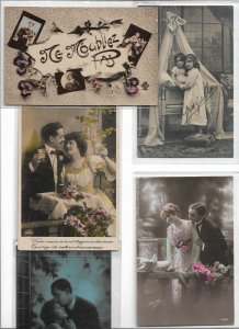 Romantic Couple RPPC Postcard Lot of 10 01.10