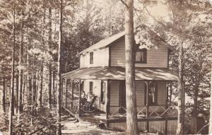 RPPC Rustic Cottage named Pinehurst - Perhaps in Delaware County NY, New York