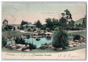 c1910 Sanatorium Grounds Rotorua New Zealand Unposted Vintage Postcard
