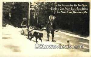 Real Photo, Jap Havnes, Dog Team - Norcross, Maine ME  