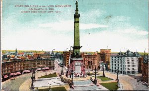 USA Indiana Indianapolis State Soldiers & Sailors Monument Vintage Postcard C208