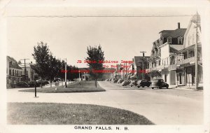 Canada, New Brunswick, Grand Falls, RPPC, Street Scene, Rumsey & Co Photo