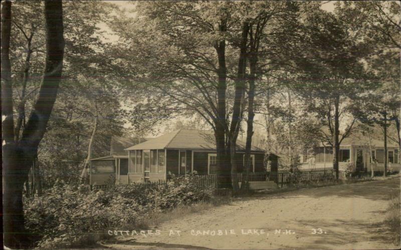 Canobie Lake NH Cottages c1915 Real Photo Postcard 