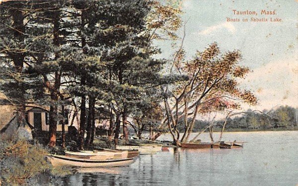 Boats on Sabatia Lake in Taunton, Massachusetts