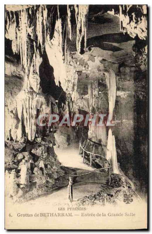 Old Postcard Cave Caves of Betharram Entrance to the hall