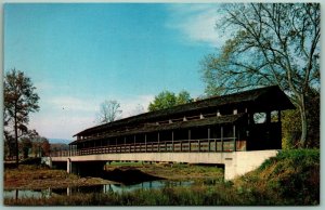 Claycomb Covered Bridge Bedford Pennsylvania PA UNP Chrome Postcard G10