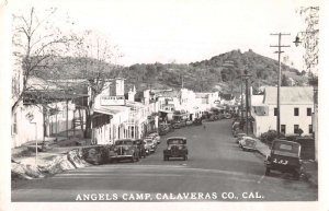 Angels Camp California Calaveras Co Street Scene Real Photo Postcard AA18251