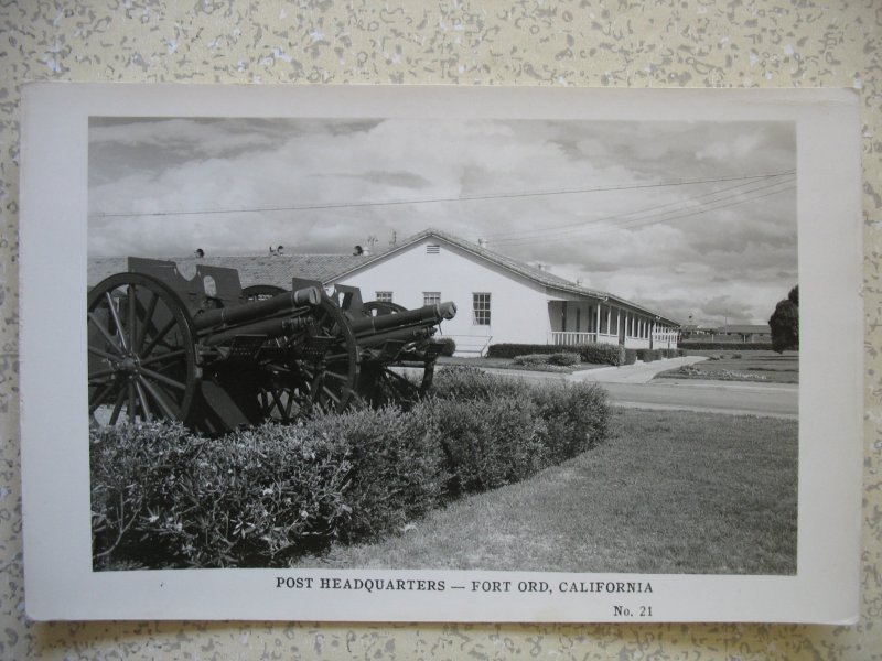 MONTEREY, CA ~ 1950s real photo FORT ORD Post Headquarters