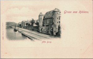 Germany Gruss aus Koblenz Alte Burg Vintage Postcard C047