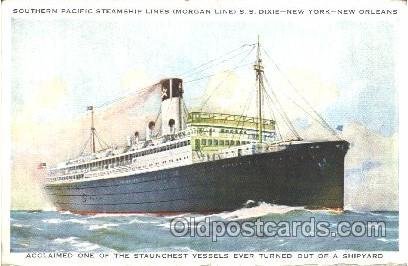 S.S.Dixie-New York-New Orleans Ocean Liner, Oceanliner Ship Writing on back c...