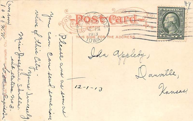 Pavilion Cedar Rapids, Iowa Postcard