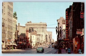 Rochester New York NY Postcard Main Street East From Exchange Street 1958 Cars