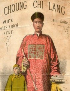 1880s Choung Chi Lang Giant Circus Bunnell's Side Show Museum #R