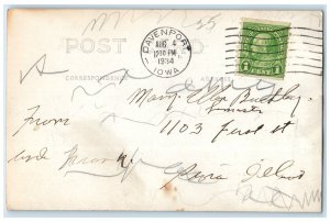 1934 Monju Budda's Disciple Davenport Iowa IA Vintage RPPC Photo Postcard