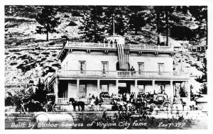 RPPC Built by Washoe Seeress of Virginia City Bowers Mansion Vintage Postcard
