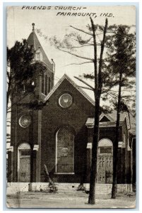 1911 Friends Church Chapel Exterior Building Fairmount Indiana Vintage Postcard