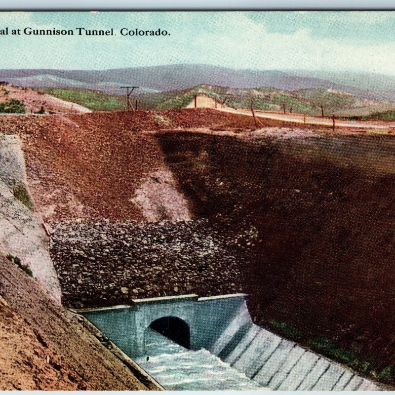 c1910s Montrose CO West Portal Gunnison Tunnel Uncompahgre River Irrigation A206