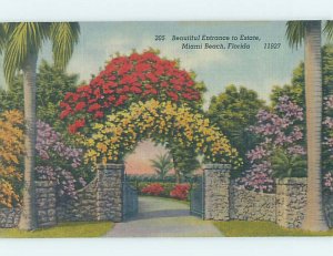 Linen ESTATE ENTRANCE Miami Beach Florida FL AD4085