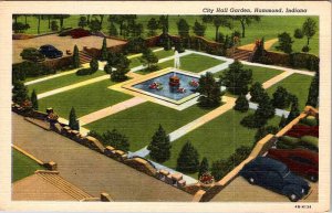 Postcard FOUNTAIN SCENE Hammond Indiana IN AN9013