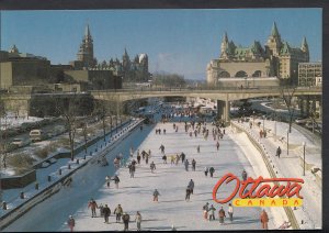 Canada Postcard - Skating On The Rideau Canal, Ottawa   B2455