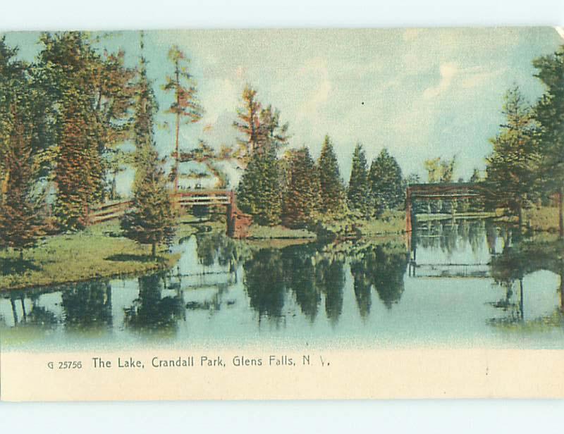 Unused Pre-1907 PARK SCENE Glens Falls New York NY r7506