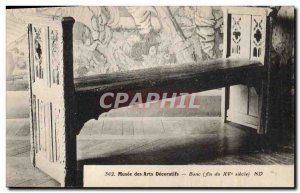 Old Postcard Musee des Arts Decorative Bench