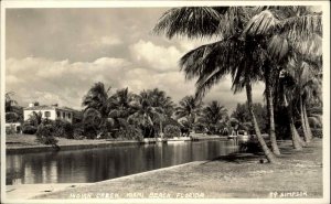 Miami Beach Florida FL Indian Creek Real Photo RPPC Vintage Postcard