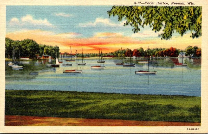 Wisconsin Neenah Yacht Harbor Curteich