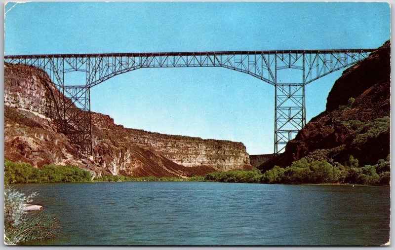 Perrine Memorial Bridge Connecting Twin Falls & Jerome Countries Idaho Postcard