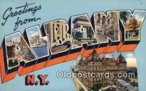 Albany, NY, USA Large Letter Town Unused 