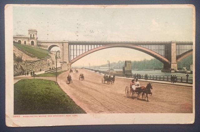 Washington Bridge and Speedway, New York 1909 Detroit Publishing Co. 5685