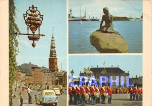 Postcard Modern COPENHAGEN. THE GAMMEL STRAND AND THE TOWER OF THE NIKOLA Army